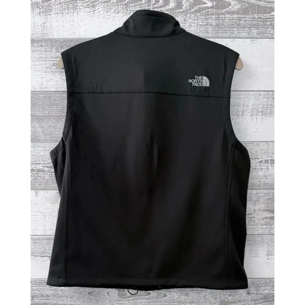 The North Face WindWall Vest Men's XL Black Full Zip Jacket Tierpoint Logo